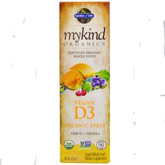 фото Garden of Life, MyKind Organics, Vegan D3, Vanilla Spray, 1,000 IU